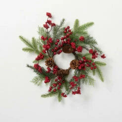 Best Pirce ✨ Sullivans 19" Artificial Pine And Berry Mini Wreath 🌟