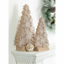 Best deal 😉 Sullivans Snowflake Tree - Set Of 2 - 10"L X 4.25"W X 18.25"H; 7.5"L X 3.75"W X 13.25"H 🤩 -Sullivans Sales unnamed file 5332