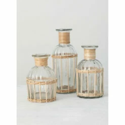 Flash Sale 😍 Sullivans Bamboo Trim Bottle - Set Of 3 😍