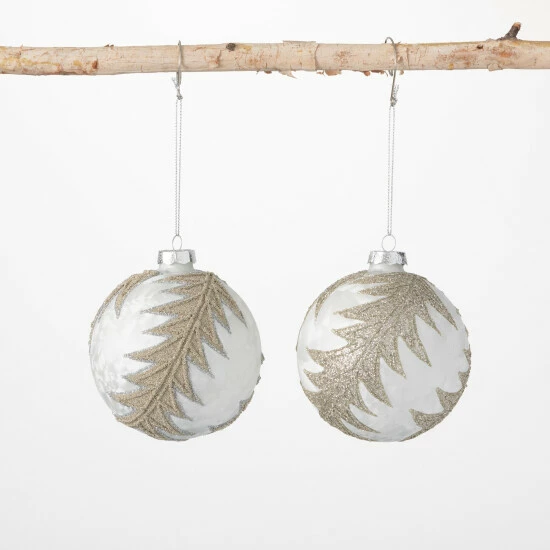 New ๐งจ Sullivans Gold Patterned Ball Ornaments - Set Of 2 โญ 3 New ๐งจ Sullivans Gold Patterned Ball Ornaments - Set Of 2 โญ