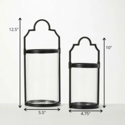 Flash Sale ⌛ Sullivans Svelte Metal Handled Lanterns - Set Of 2 🔔 -Sullivans Sales unnamed file 5359