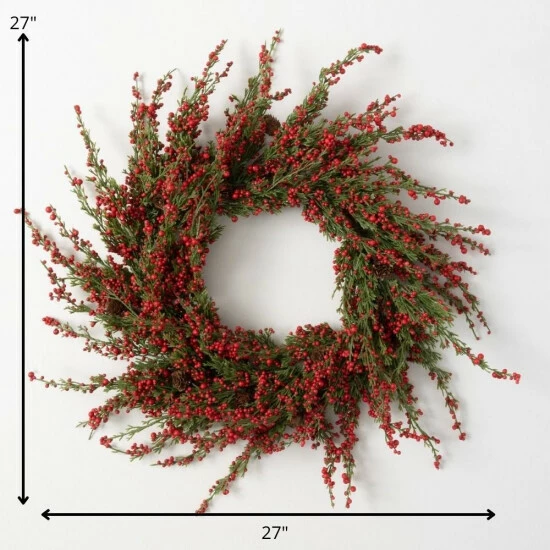 Promo 🔥 Sullivans 27" Artificial Cedar And Berry Wreath 🔔 6 Promo 🔥 Sullivans 27" Artificial Cedar And Berry Wreath 🔔 - Image 4