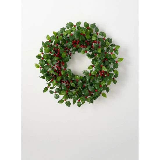 Outlet ๐ Sullivans 24" Berry Leaf Artificial Wreath โ 3 Outlet ๐ Sullivans 24" Berry Leaf Artificial Wreath โ