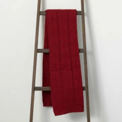 New 🔔 Sullivans Winterberry Cable Knit Throw 👍