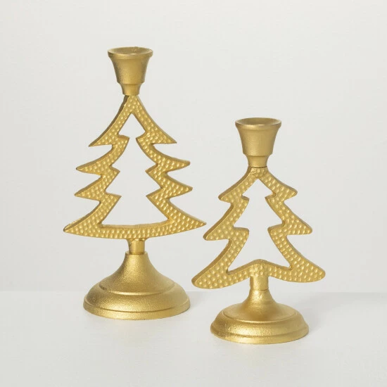 New 🤩 Sullivans Brass Tree Taper Candleholders - Set Of 2 ❤️ 3 New 🤩 Sullivans Brass Tree Taper Candleholders - Set Of 2 ❤️