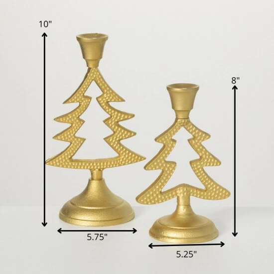 New 🤩 Sullivans Brass Tree Taper Candleholders - Set Of 2 ❤️ 6 New 🤩 Sullivans Brass Tree Taper Candleholders - Set Of 2 ❤️ - Image 4