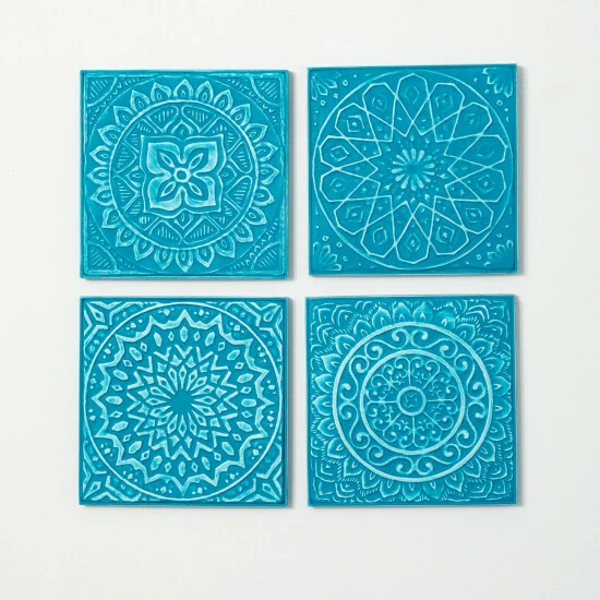 Deals ๐งจ Sullivans Mediterranean Motif Wall Tiles - Set Of 4 ๐ 3 Deals ๐งจ Sullivans Mediterranean Motif Wall Tiles - Set Of 4 ๐