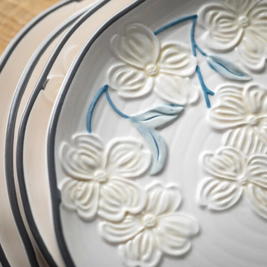 Budget ๐คฉ Sullivans ๐ Dogwood Textured Plate - Set Of 4 โ 4 Budget ๐คฉ Sullivans ๐ Dogwood Textured Plate - Set Of 4 โ - Image 2