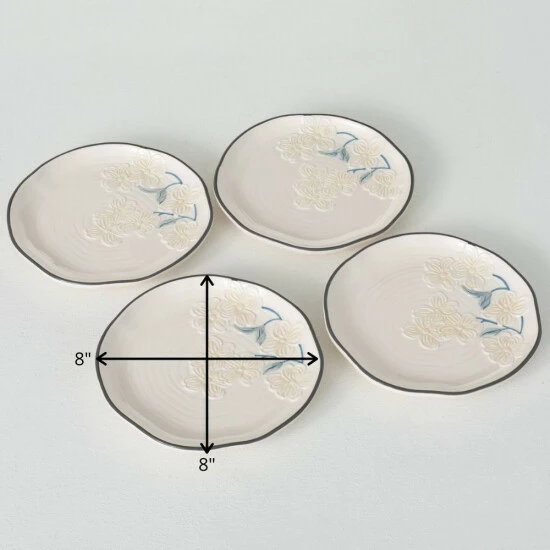Budget ๐คฉ Sullivans ๐ Dogwood Textured Plate - Set Of 4 โ 5 Budget ๐คฉ Sullivans ๐ Dogwood Textured Plate - Set Of 4 โ - Image 3