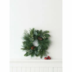 Hot Sale 🎉 Sullivans Mixed Pine, Cone, & Eucalyptus Accent Ring - 17"L X 5"W X 17"H 😉 -Sullivans Sales unnamed file 5544