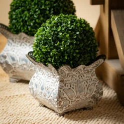 Flash Sale 👏 Sullivans Flourish Scalloped Metal Planter - Set Of 2 ✨ -Sullivans Sales unnamed file 5566