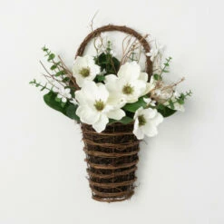 Discount ⭐ Sullivans Artificial Magnolia Wall Basket ❤️