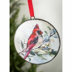 Budget ⭐ Sullivans Cardinal Metal Disc Ornament 💯 -Sullivans Sales unnamed file 5590