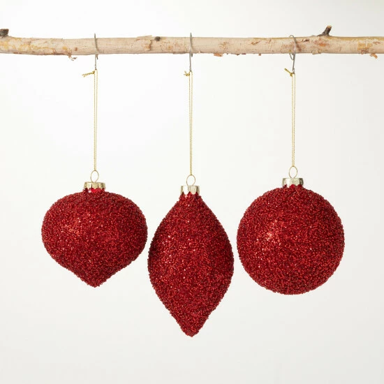 Best deal ๐ Sullivans Red Encrusted Ornament - Set Of 3 ๐ 3 Best deal ๐ Sullivans Red Encrusted Ornament - Set Of 3 ๐