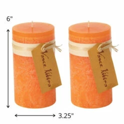 Cheap ❤️ Sullivans Tangerine Timber Pillar Candles - Set Of 2 🎉 -Sullivans Sales unnamed file 562