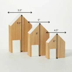 New 🎁 Sullivans Graduating-Sized Wooden Houses - Set Of 3 🎁 -Sullivans Sales unnamed file 5639