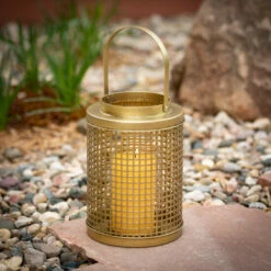 Deals ⭐ Sullivans Gold Metal Mesh Candle Lantern ✨ -Sullivans Sales unnamed file 5653