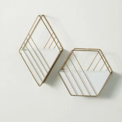 Best deal 🌟 Sullivans Sleek Gold-Trim Wall Pockets - Set Of 2 🎁