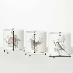 Cheap 👏 Sullivans Spring Print Decorative Ceramic Planters - Set Of 3 🔥 -Sullivans Sales unnamed file 5680