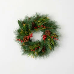 Best Pirce ⭐ Sullivans 16" Artificial Rustic Pine & Berry Mini Wreath ⭐