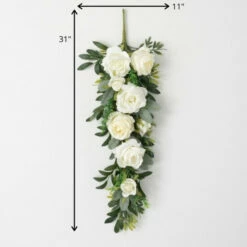 Brand new 👍 Sullivans Artificial 31" Creamy White Rose Hanging Swag 🔥 -Sullivans Sales unnamed file 5734