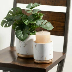 Best Sale 👍 Sullivans Marble Gilded Large Ceramic Planter 👍 -Sullivans Sales unnamed file 5740