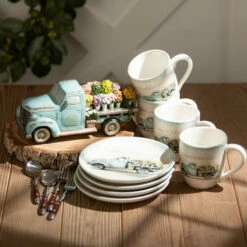 Best Sale ⌛ Sullivans Gygi Flower Truck Mug - Set Of 4 🤩 -Sullivans Sales unnamed file 5747