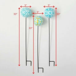 Best Pirce 😍 Sullivans Mediterranean Orb Yard Stakes - Set Of 3 ❤️ -Sullivans Sales unnamed file 5763