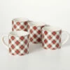 New 🛒 Sullivans Red Plaid Mug - Set Of 4 👏 -Sullivans Sales unnamed file 5769