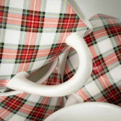 New 🛒 Sullivans Red Plaid Mug - Set Of 4 👏 -Sullivans Sales unnamed file 5770