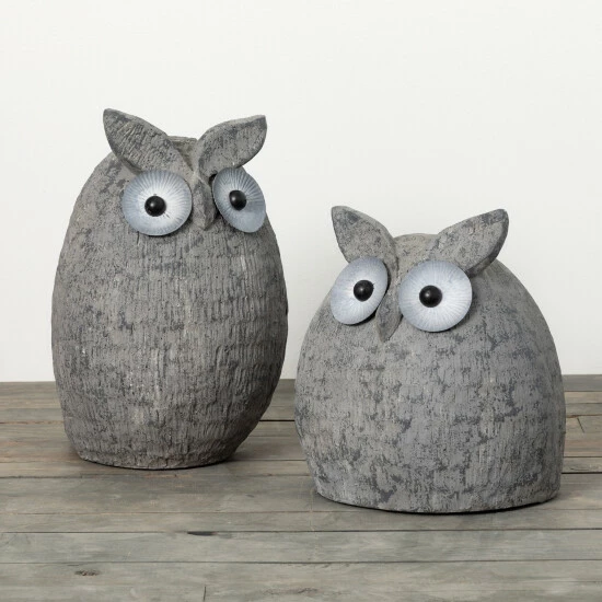 Discount โ Sullivans 13.5" & 17" Sculptural Gray Textured Owls - Set Of 2; Gray ๐ 3 Discount โ Sullivans 13.5" & 17" Sculptural Gray Textured Owls - Set Of 2; Gray ๐