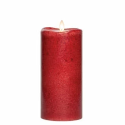 Best Sale 🌟 Sullivans 8" Red Mottled LED Pillar Candle 👏