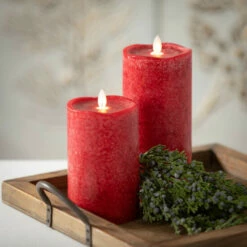 Best Sale 🌟 Sullivans 8" Red Mottled LED Pillar Candle 👏 -Sullivans Sales unnamed file 5821