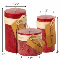 Promo ❤️ Sullivans Cranberry Timber Pillar Candles Kit - Set Of 3 😉 -Sullivans Sales unnamed file 583
