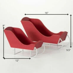 New 🥰 Sullivans Wood Sleigh Tabletop Décor - Set Of 2 🎁 -Sullivans Sales unnamed file 5869
