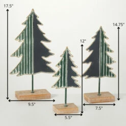 Brand new 🧨 Sullivans Woodland Pinetree Figure - Set Of 3 - 9.5"x4"x17.5"; 7.5"x4"x14.75"; 5.5"x3.25"x12" 🥰 -Sullivans Sales unnamed file 5944