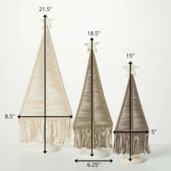 Coupon 🥰 Sullivans Bo-Ho Macrame Tree - Set Of 3 - 8.5"x4.75"x21.5"; 6.25"x4.5"x18.5"; 5"x4"x15" 💯 -Sullivans Sales unnamed file 5979