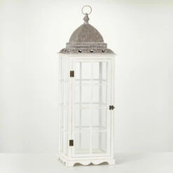 Promo 😀 Sullivans Classic White Panel Lantern - 12.25"L X 12.25"W X 37"H 🎉