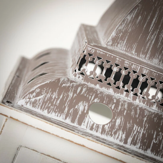 Promo 😀 Sullivans Classic White Panel Lantern - 12.25"L X 12.25"W X 37"H 🎉 4 Promo 😀 Sullivans Classic White Panel Lantern - 12.25"L X 12.25"W X 37"H 🎉 - Image 2