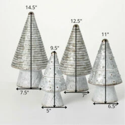Promo ⭐ Sullivans Modern Metal Cone Tree - Set Of 4 😀 -Sullivans Sales unnamed file 5993