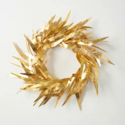 Best Sale 🛒 Sullivans 20" Artificial Gold Eucalyptus Blade Wreath ✔️