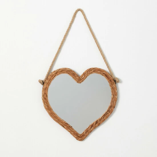 Deals 👏 Sullivans Rattan-Trimmed Heart Mirror ✔️ 3 Deals 👏 Sullivans Rattan-Trimmed Heart Mirror ✔️
