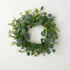 Promo ⌛ Sullivans Artificial Variegated Foliage Wreath; Green 🔥