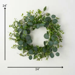 Promo ⌛ Sullivans Artificial Variegated Foliage Wreath; Green 🔥 -Sullivans Sales unnamed file 6014