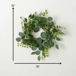 Promo ⌛ Sullivans Artificial Variegated Foliage Wreath; Green 🔥 -Sullivans Sales unnamed file 6018