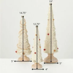 New 👏 Sullivans Resin Bo-Ho Cone Tree - Set Of 3 - 5"Lx5"Wx19"H; 5"Lx5"Wx14.75"H; 4"Lx4"Wx12.75"H 💯 -Sullivans Sales unnamed file 6041