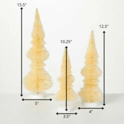 Hot Sale 👏 Sullivans Finial Bottlebrush Tree - Set Of 3 - 5"x5"x15.5"; 4"x4"x12.5"; 3.5"x3.5"x10.25" ⌛ -Sullivans Sales unnamed file 6046