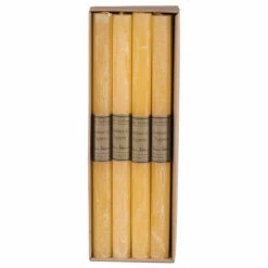 New 😉 Sullivans Pale Yellow Timber Tapers - Set Of 12 🌟