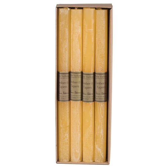 New ๐ Sullivans Pale Yellow Timber Tapers - Set Of 12 ๐ 3 New ๐ Sullivans Pale Yellow Timber Tapers - Set Of 12 ๐