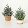 Deals 👍 Sullivans 16" Artificial Evergreens In Basket - Set Of 2 - 11"L X 11"W X 16"H 🎉 -Sullivans Sales unnamed file 6072